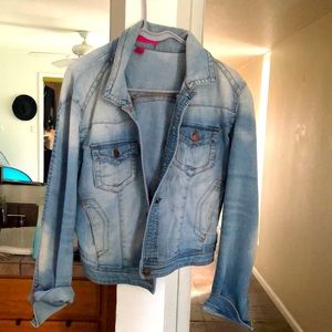 Large denim jacket. Light washed.